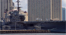 Visit the USS Midway - a US aircraft carrier now a floating museum
