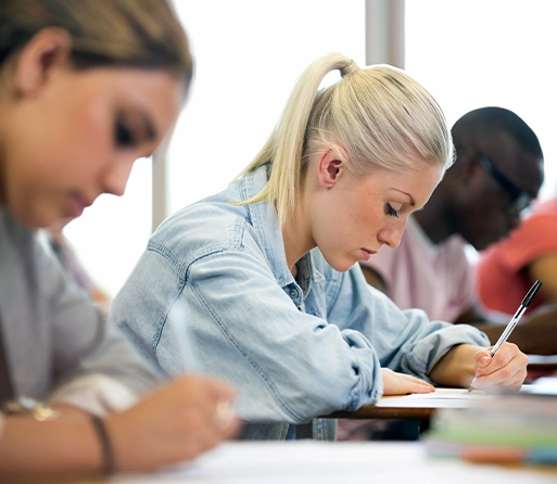 Students studying