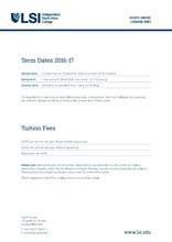 College Prices and Dates Brochure