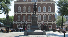 Historical walking tour of Boston